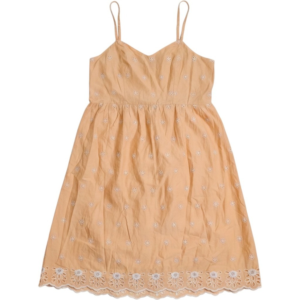 Old Navy Eyelet Midi Dress Womens XXL Peach Excellent Smocked Back Boho